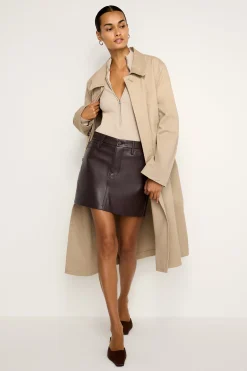 faux leather mini skirt