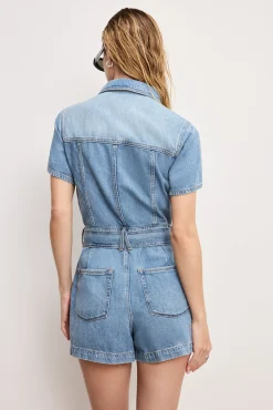 fit for success lite linen denim shorts jumpsuit