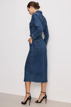 fit for success long sleeve midi dress