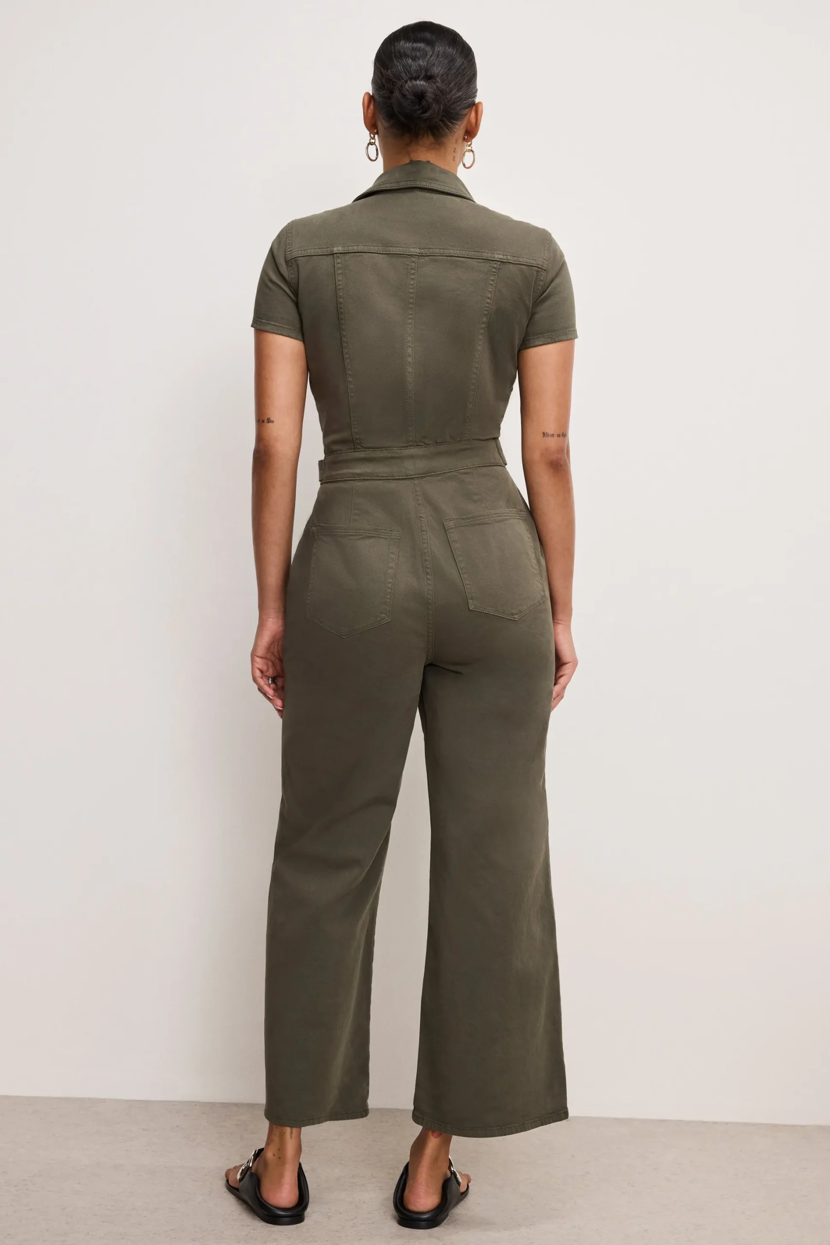 fit for success twill palazzo cropped jumpsuit