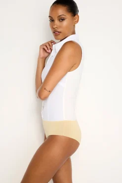fitted tank poplin bodysuit