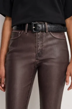 good classic bootcut faux leather pants