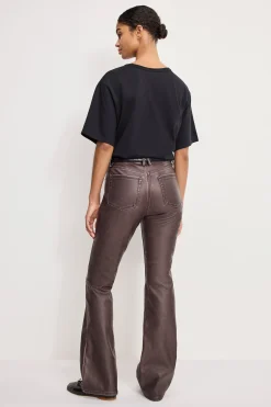 good classic bootcut faux leather pants