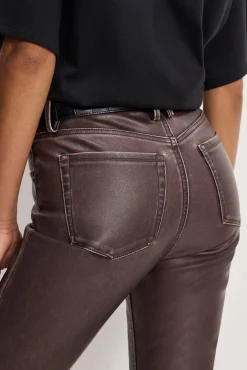 good classic bootcut faux leather pants