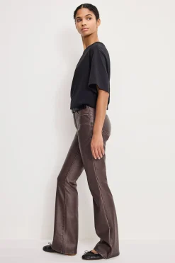 good classic bootcut faux leather pants