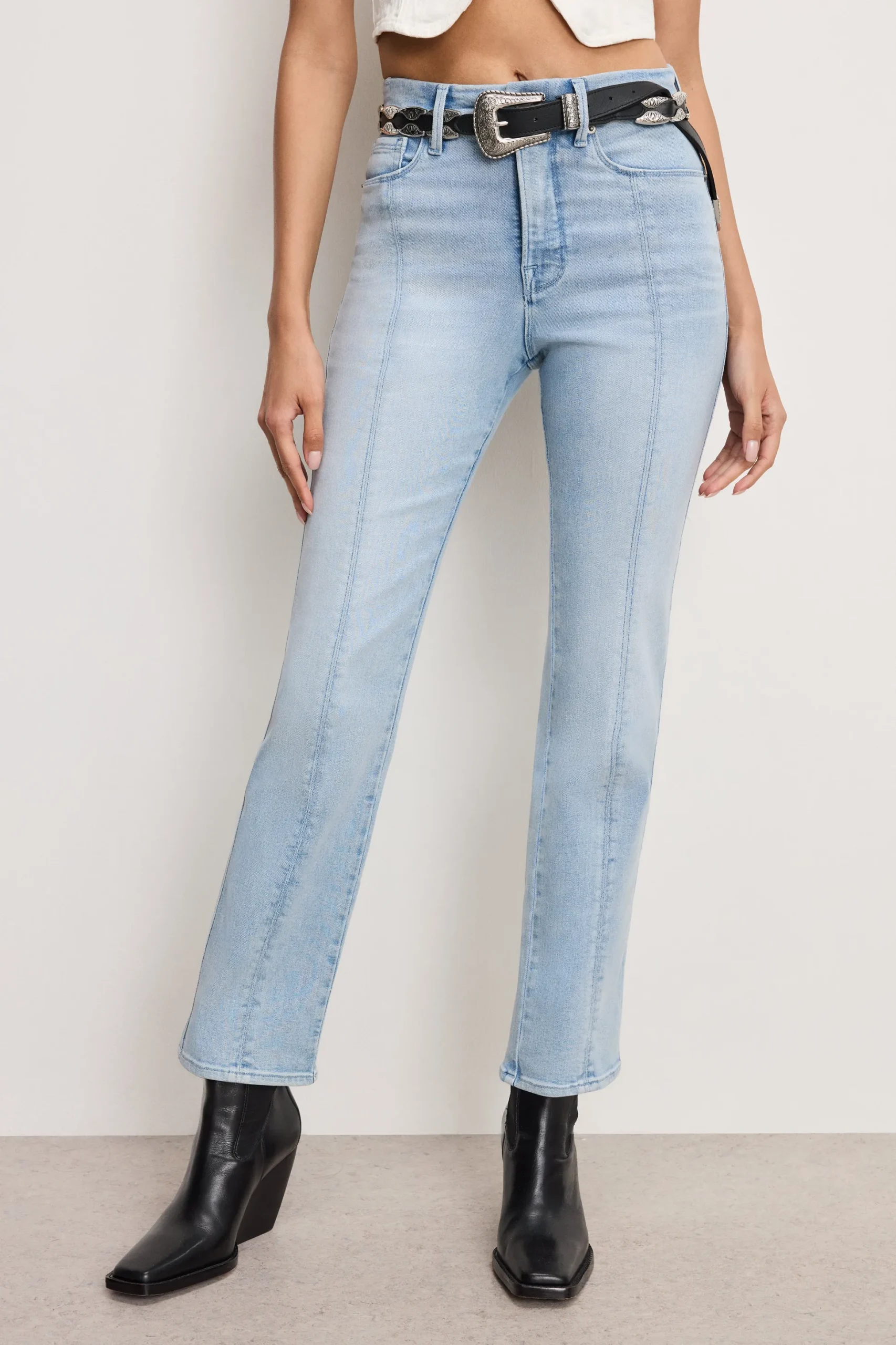 good curve straight compression jeans