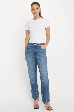 good icon straight ankle pearl jeans