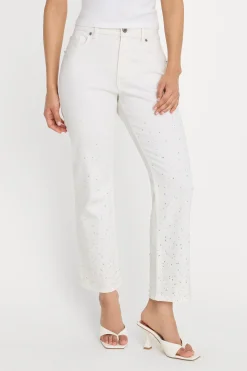 good icon straight ankle pearl jeans