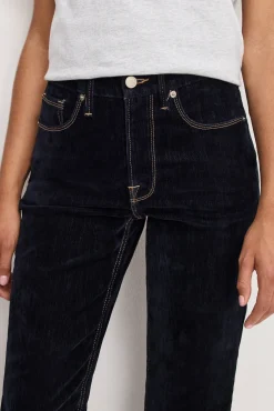 good icon straight flocked denim jeans
