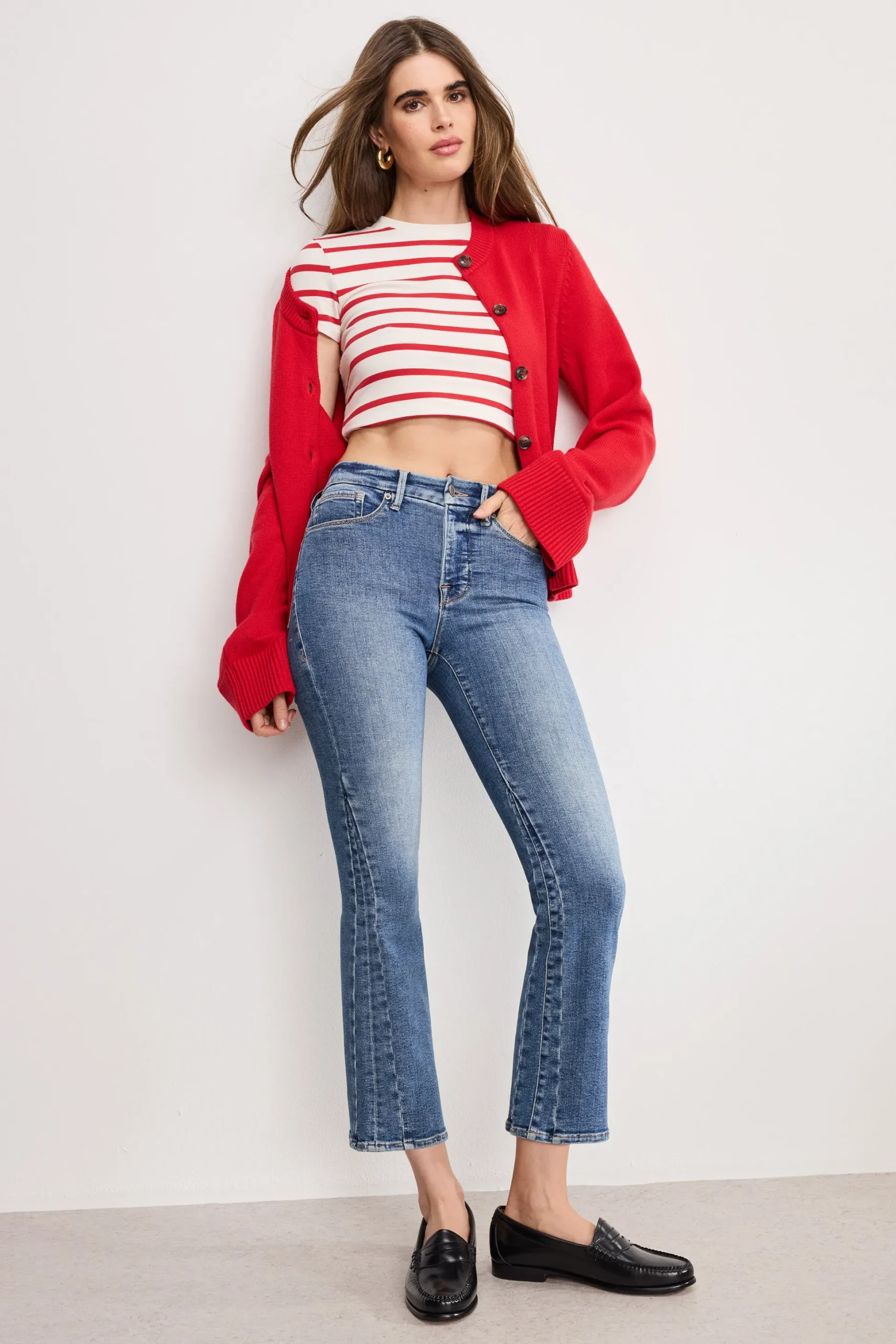 good legs cropped mini boot jeans
