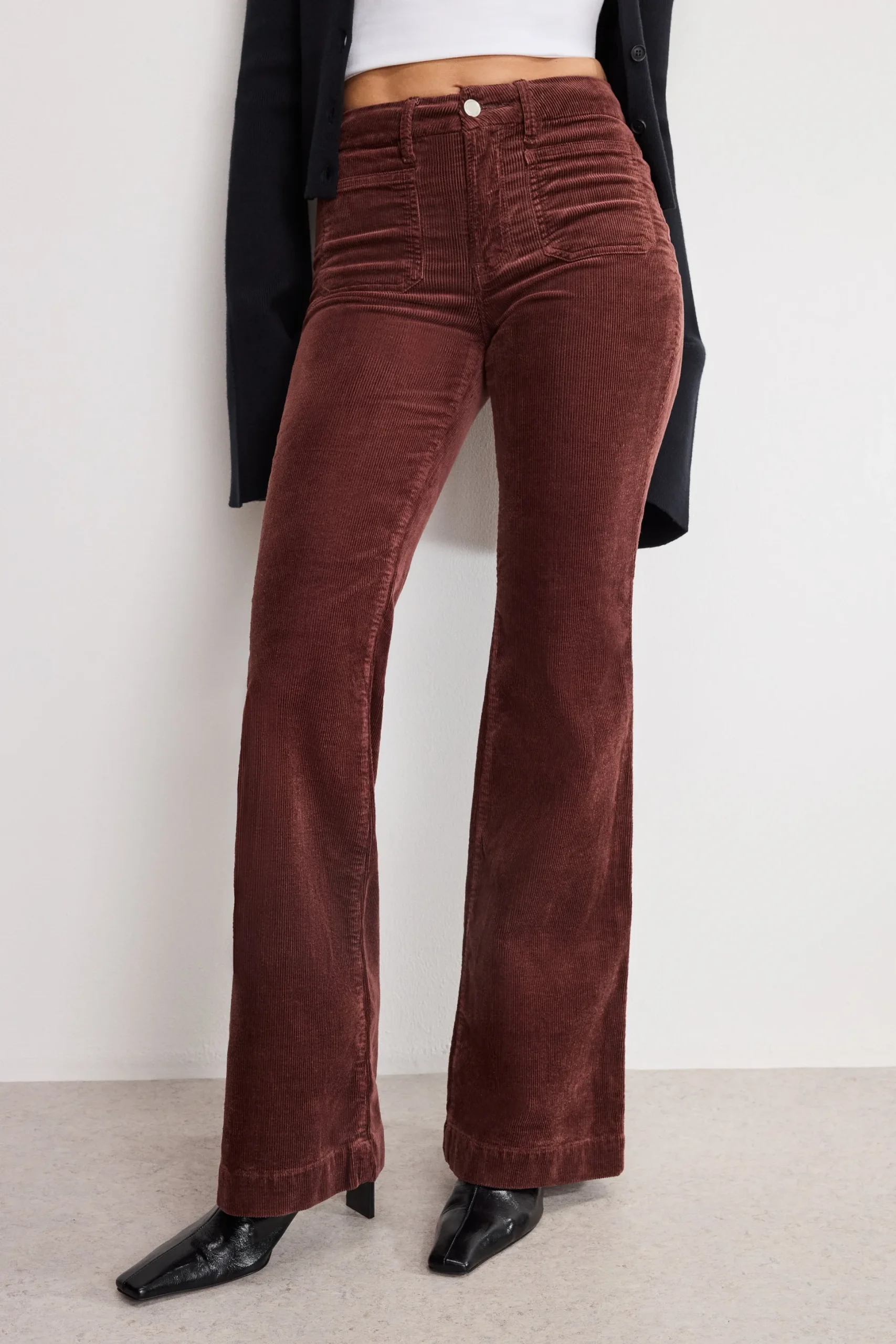 good legs flare corduroy pants