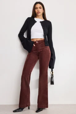 good legs flare corduroy pants