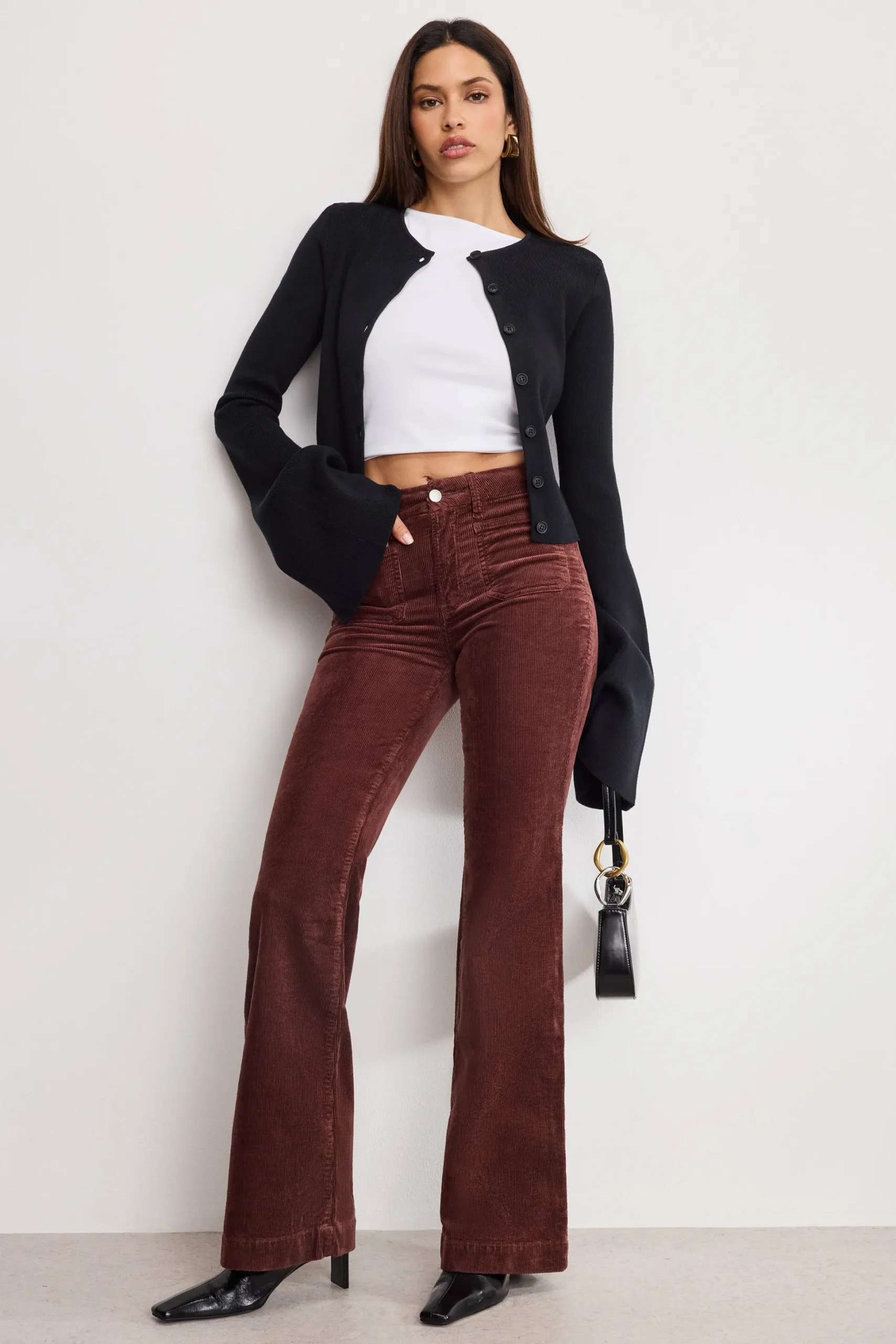good legs flare corduroy pants