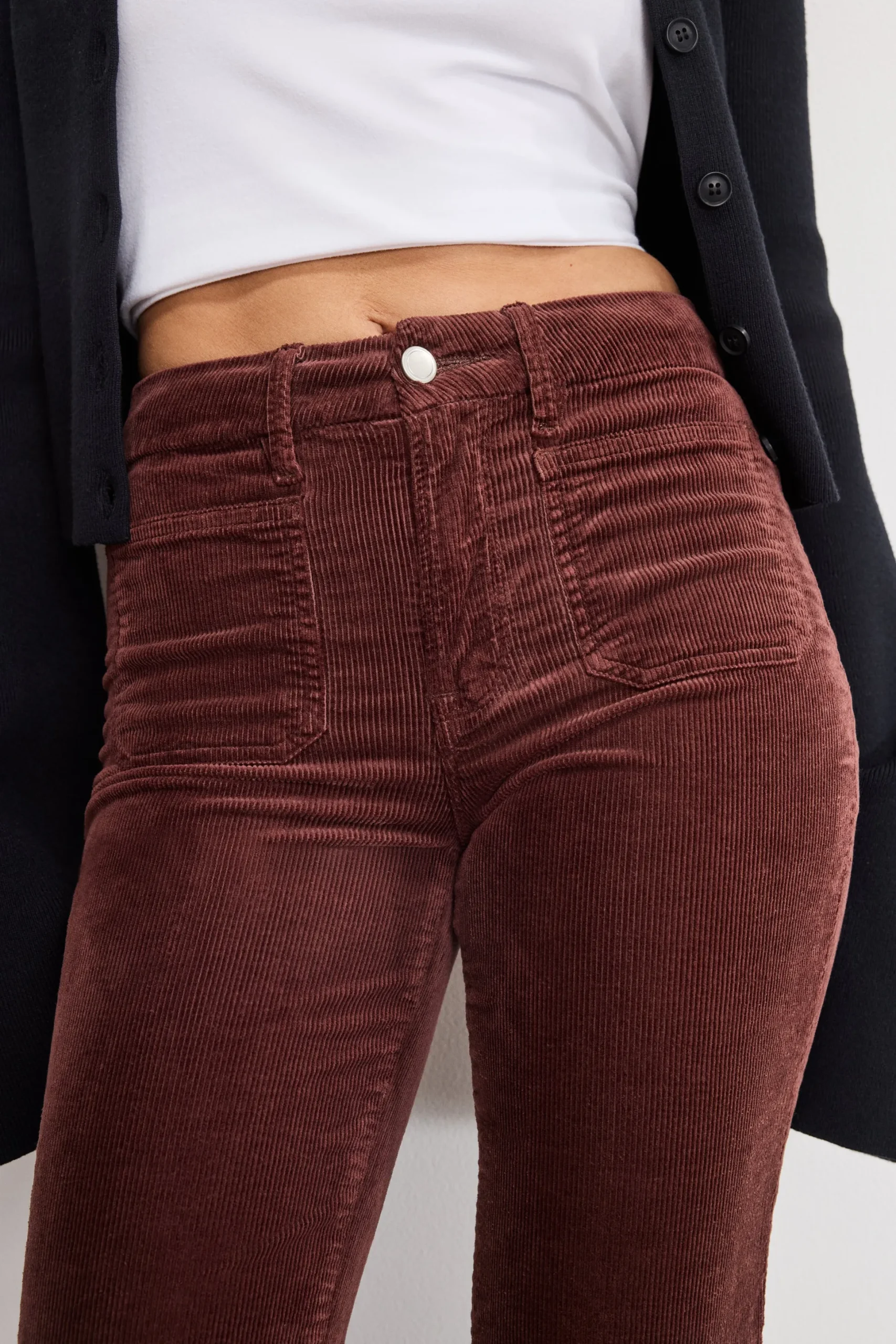 good legs flare corduroy pants