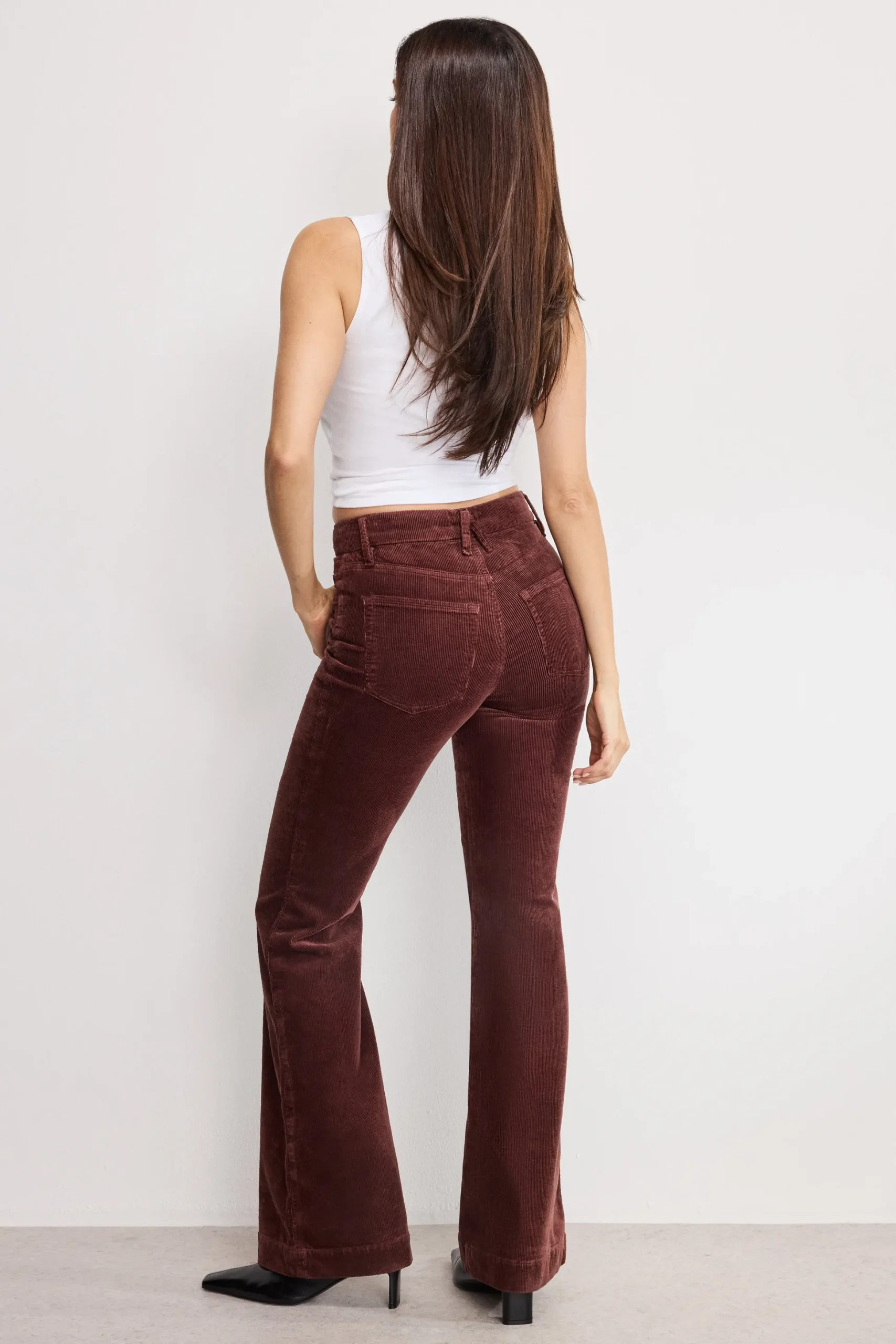 good legs flare corduroy pants