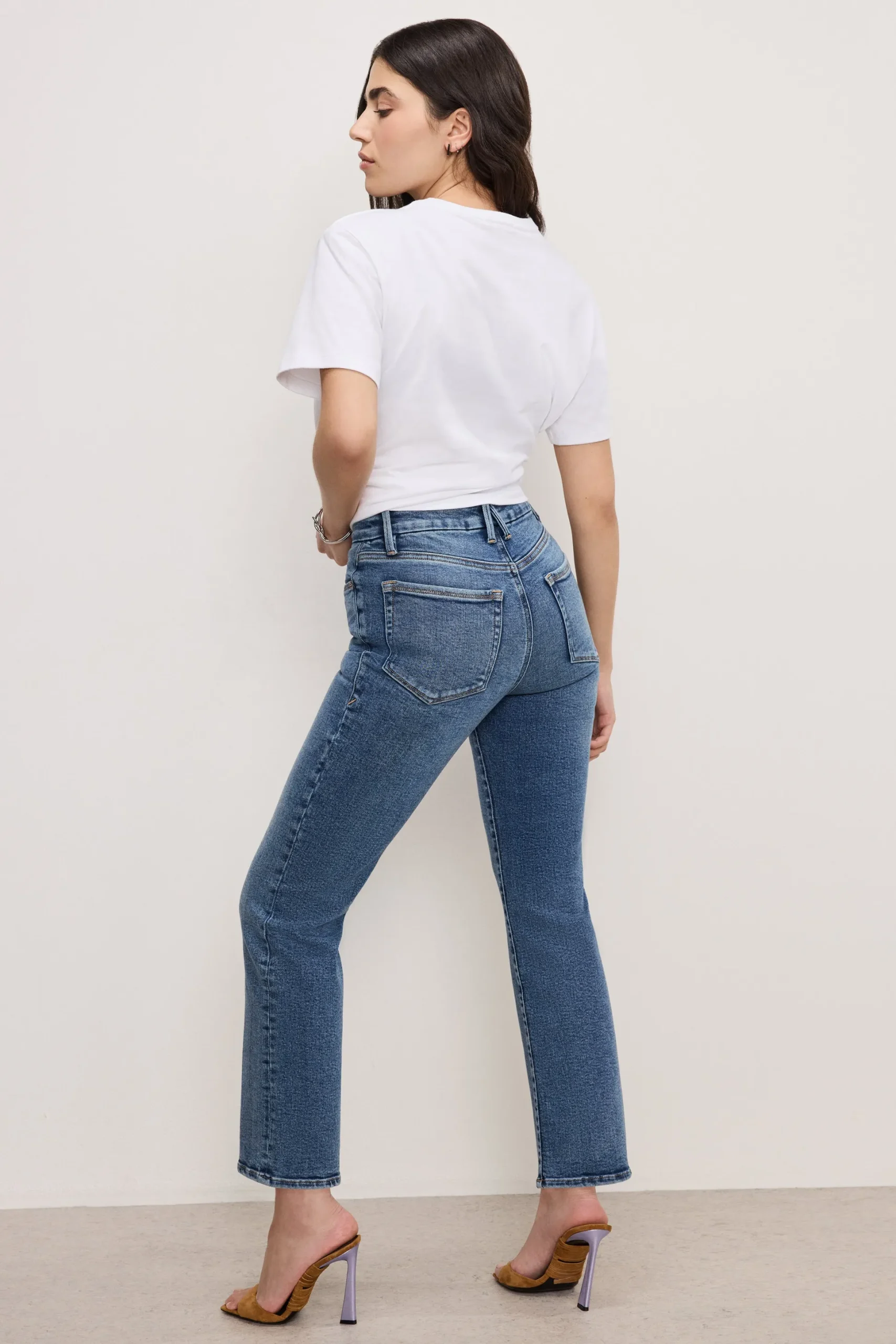 good petite straight compression jeans