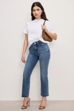 good petite straight compression jeans