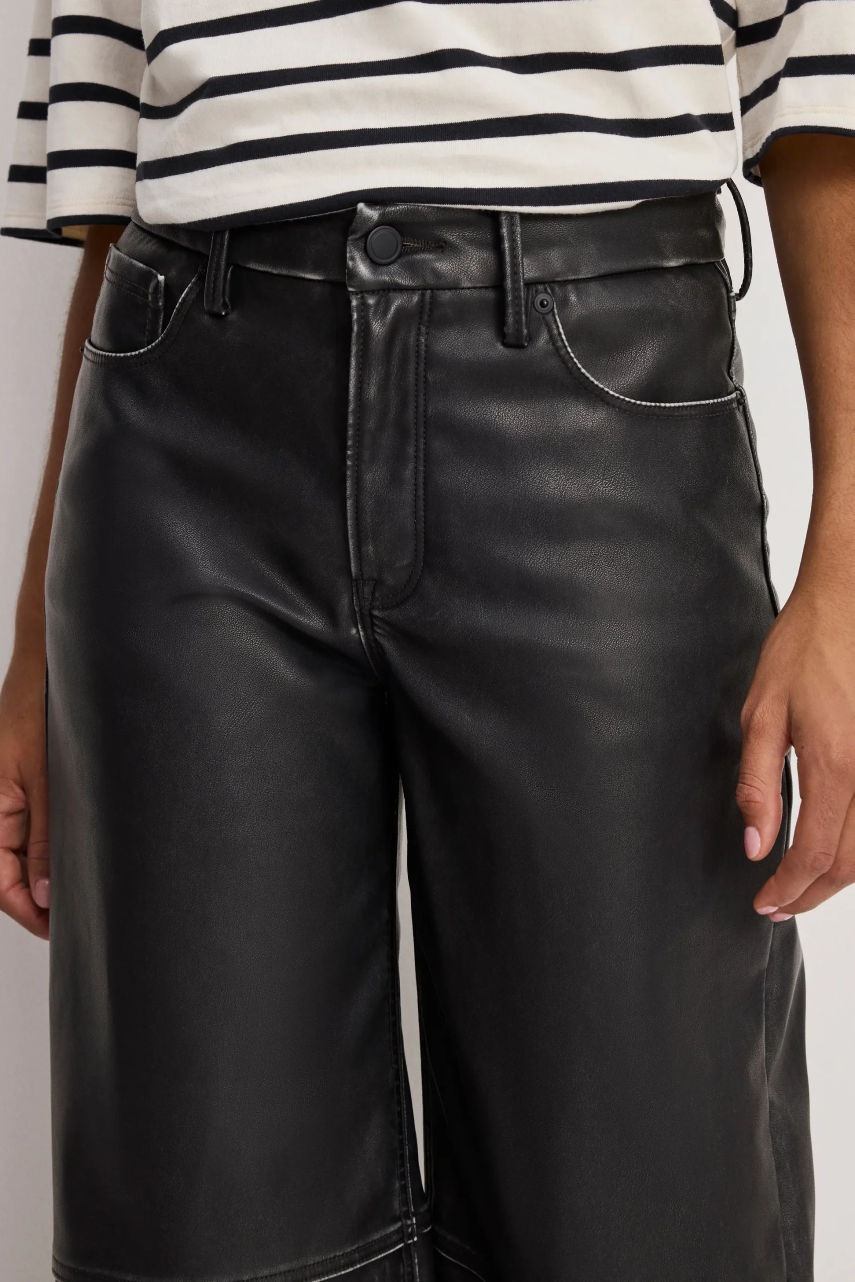 good skate faux leather pants