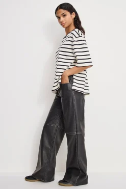 good skate faux leather pants