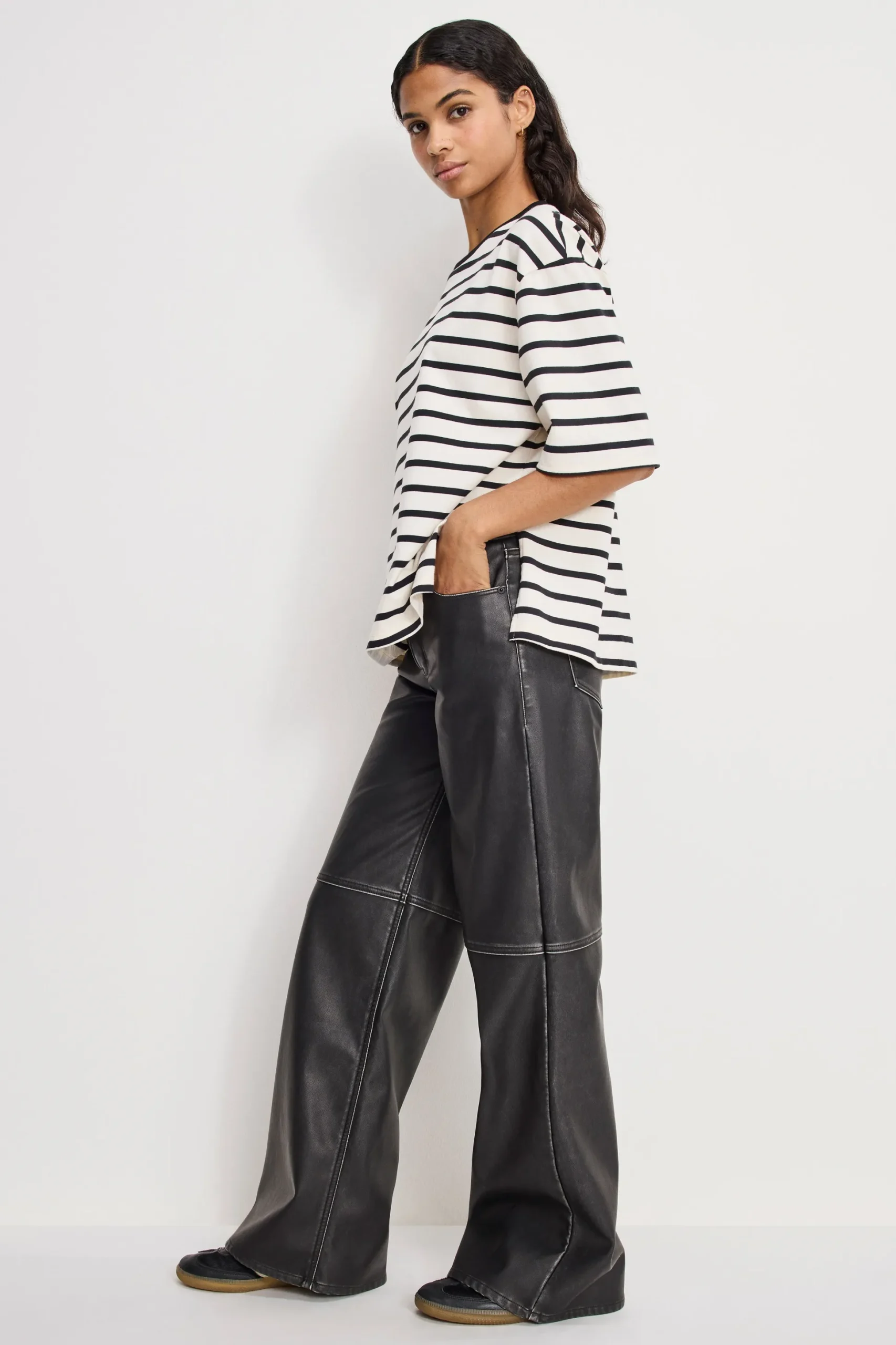 good skate faux leather pants