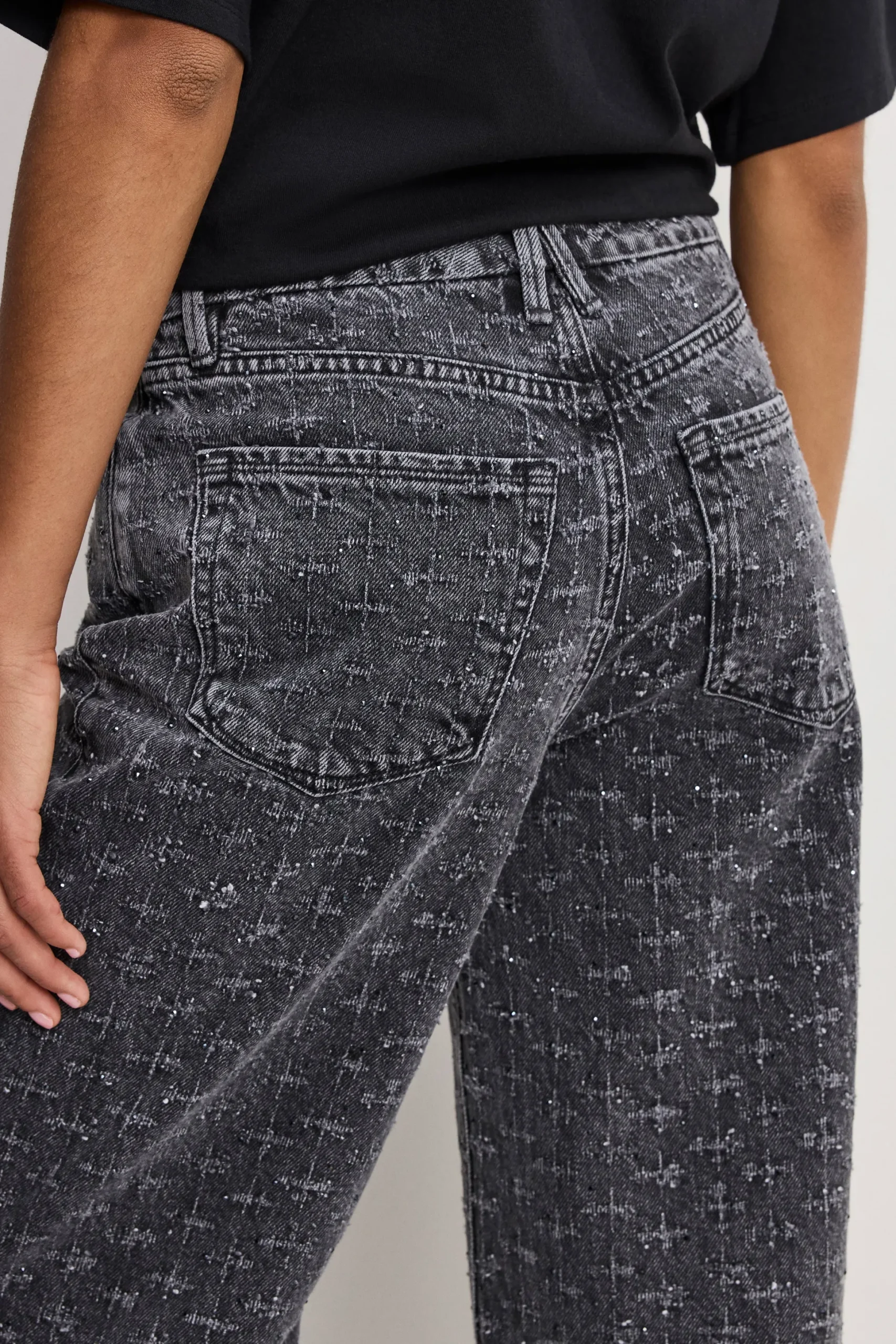good skate wide crystal jeans