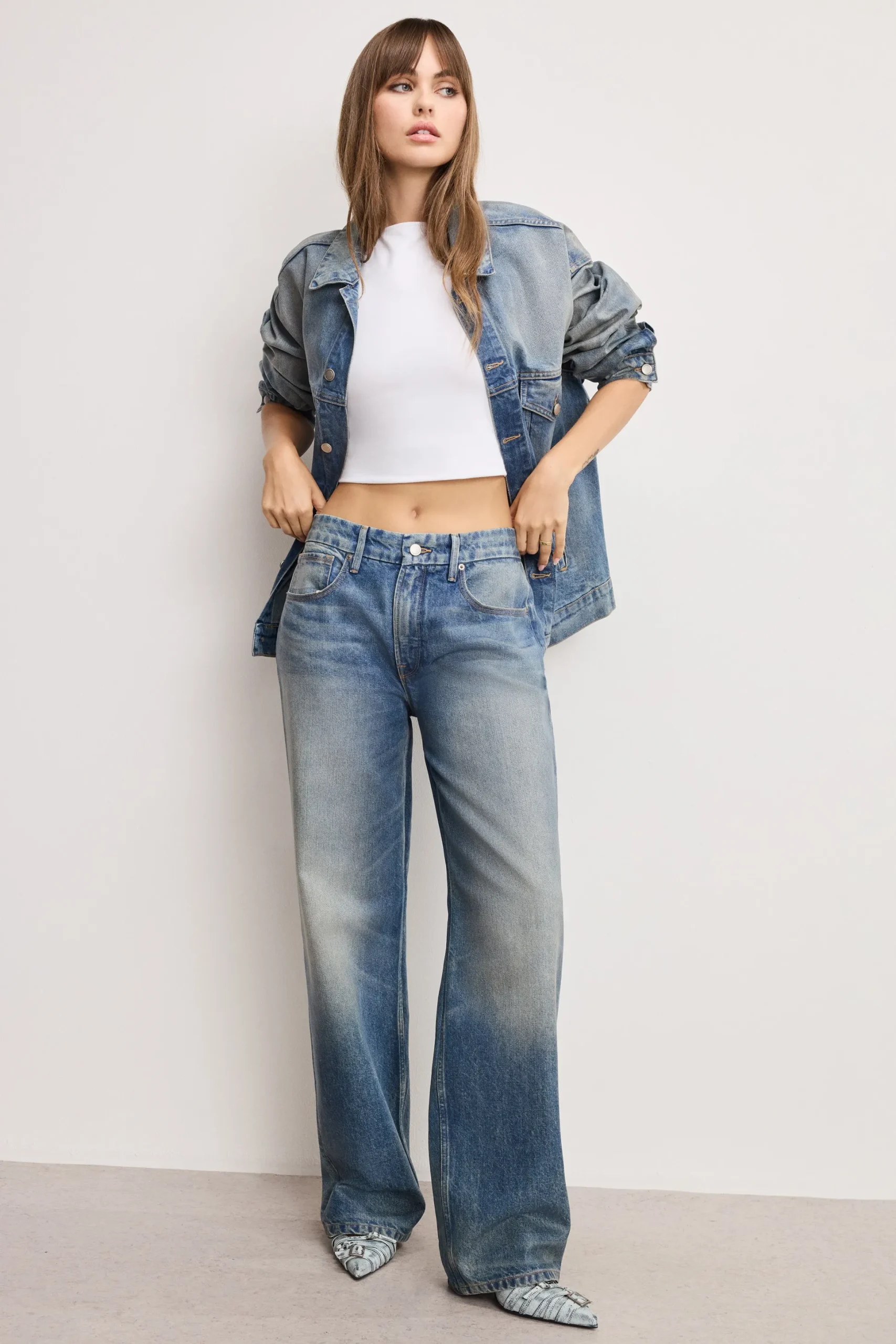 good 90s relaxed coated jeans