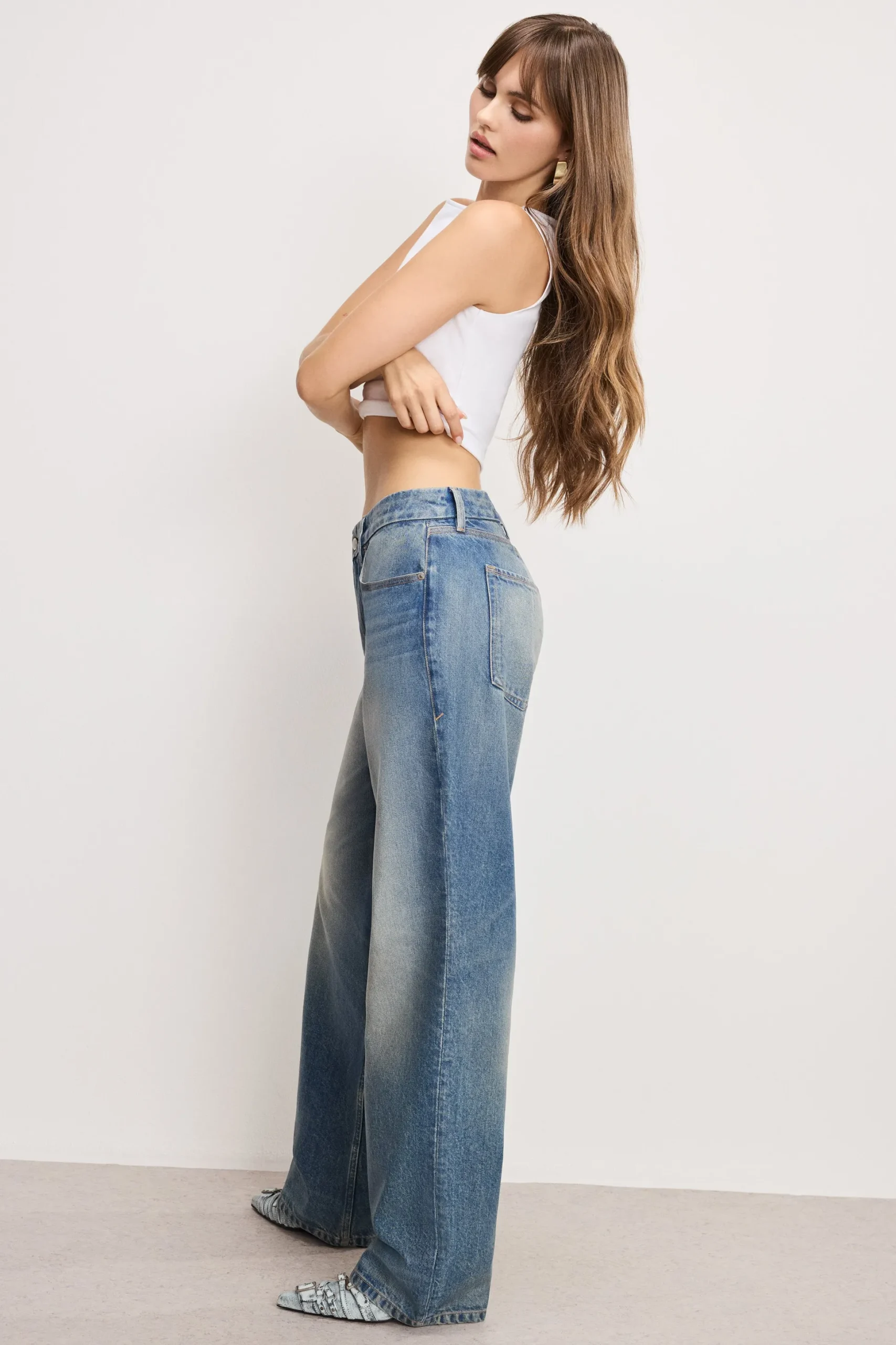 good 90s relaxed coated jeans