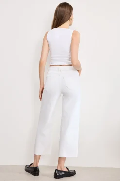 good waist cropped palazzo jeans