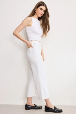 good waist cropped palazzo jeans