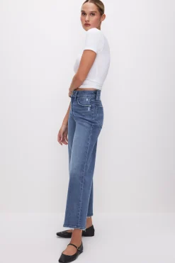 good waist cropped palazzo jeans