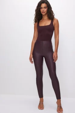 good waist faux leather leggings