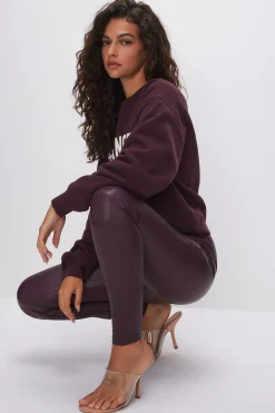 good waist faux leather leggings