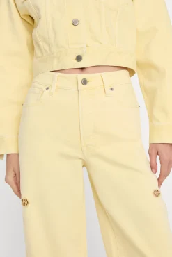 good waist palazzo ankle embroidered jeans