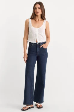 good waist palazzo ankle jeans