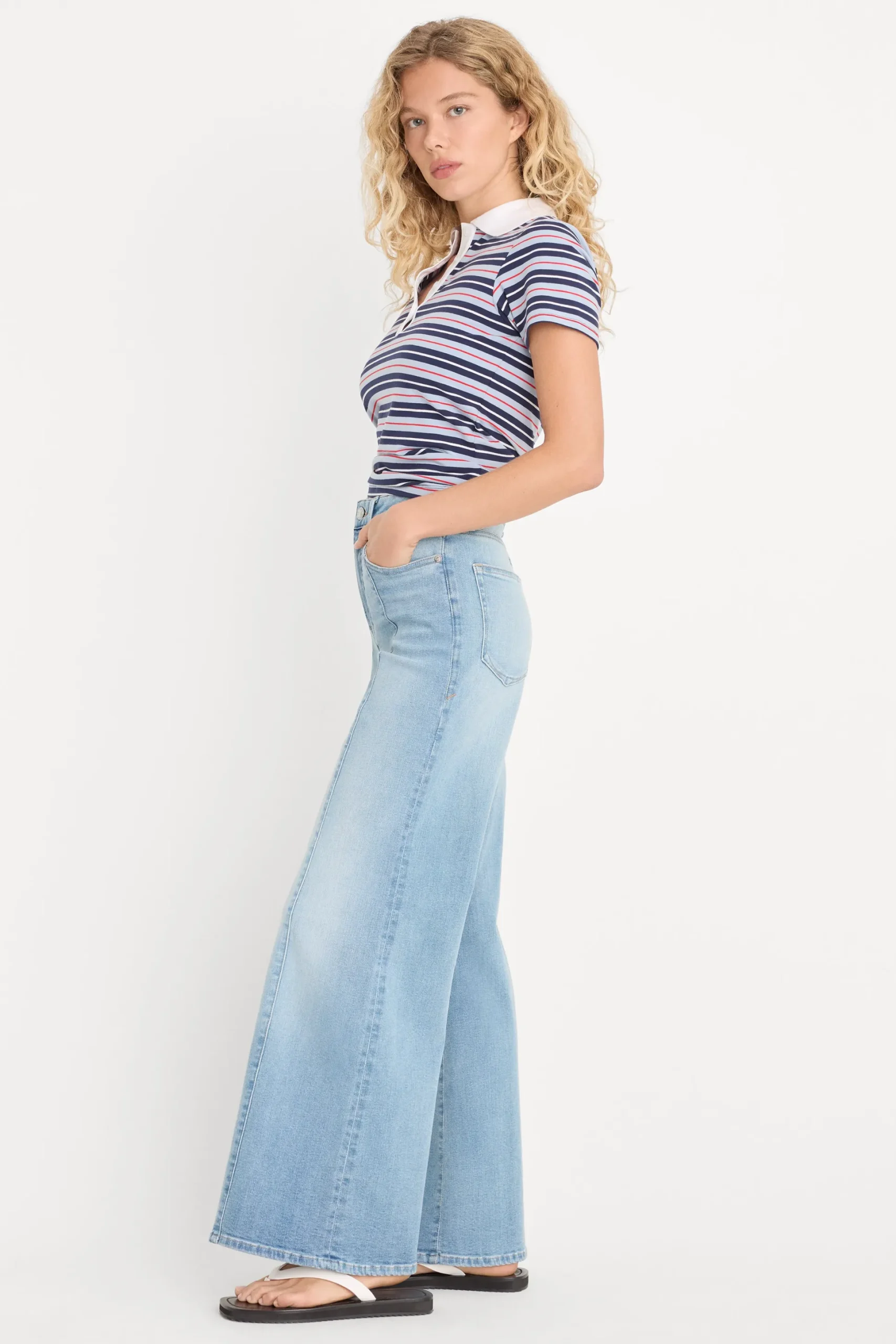 good waist palazzo ankle jeans