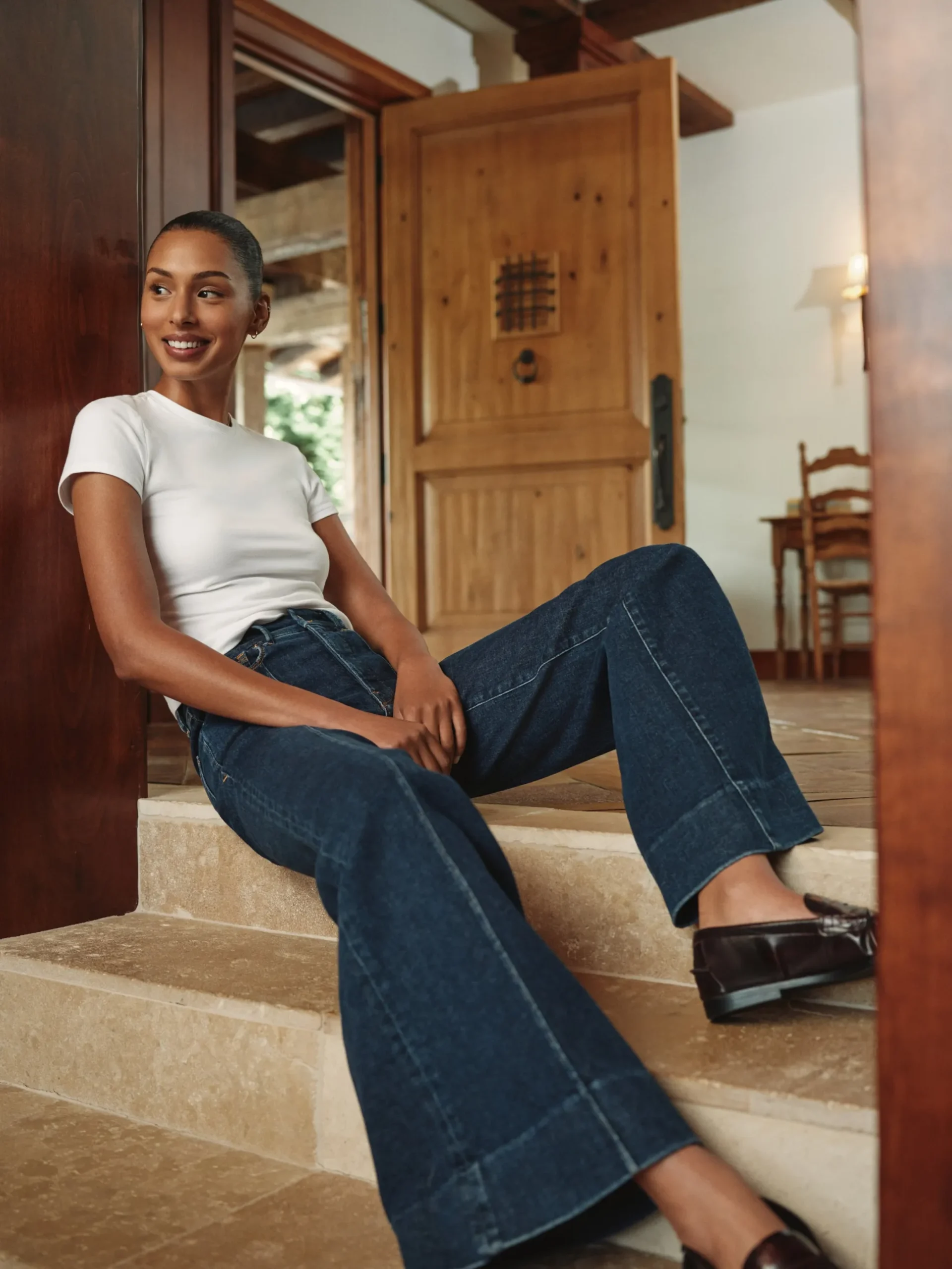 good waist palazzo jeans