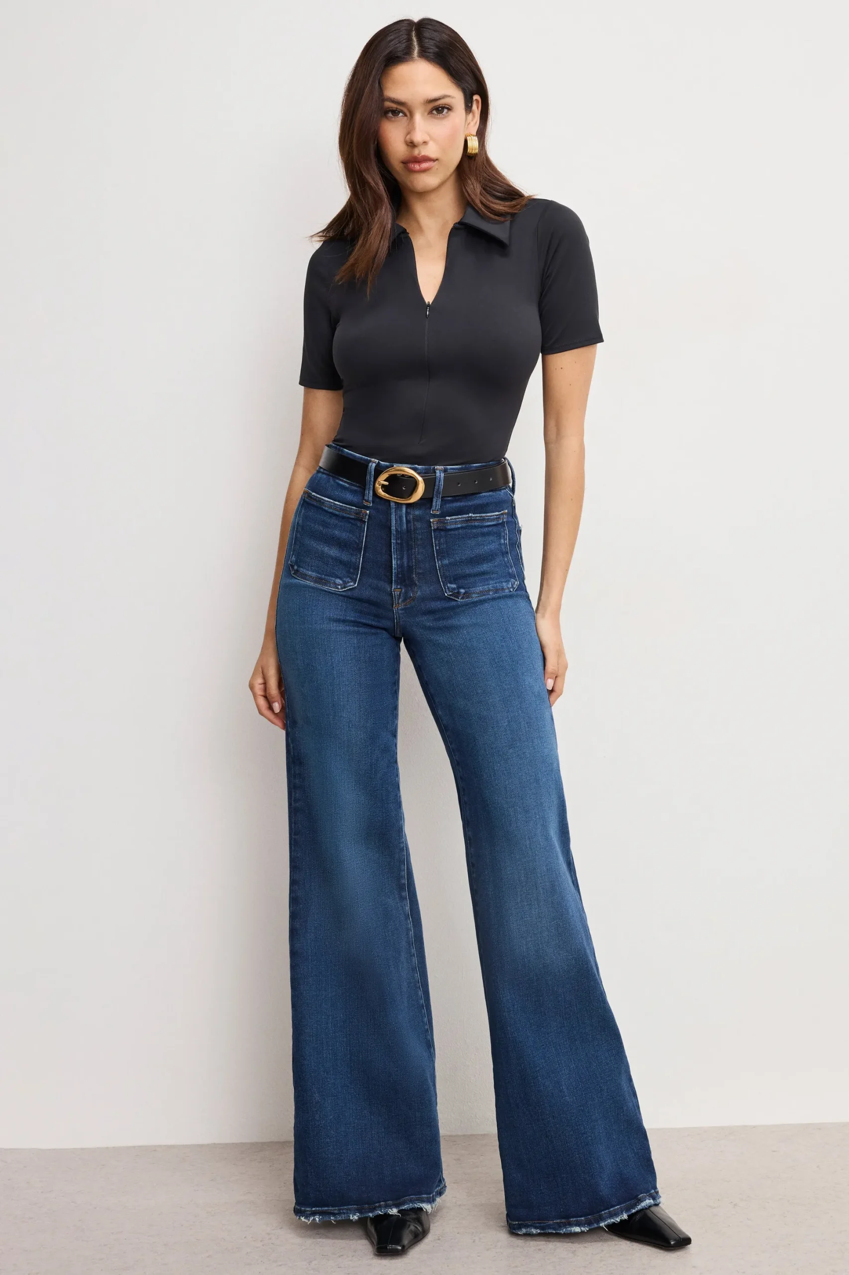 good waist palazzo jeans