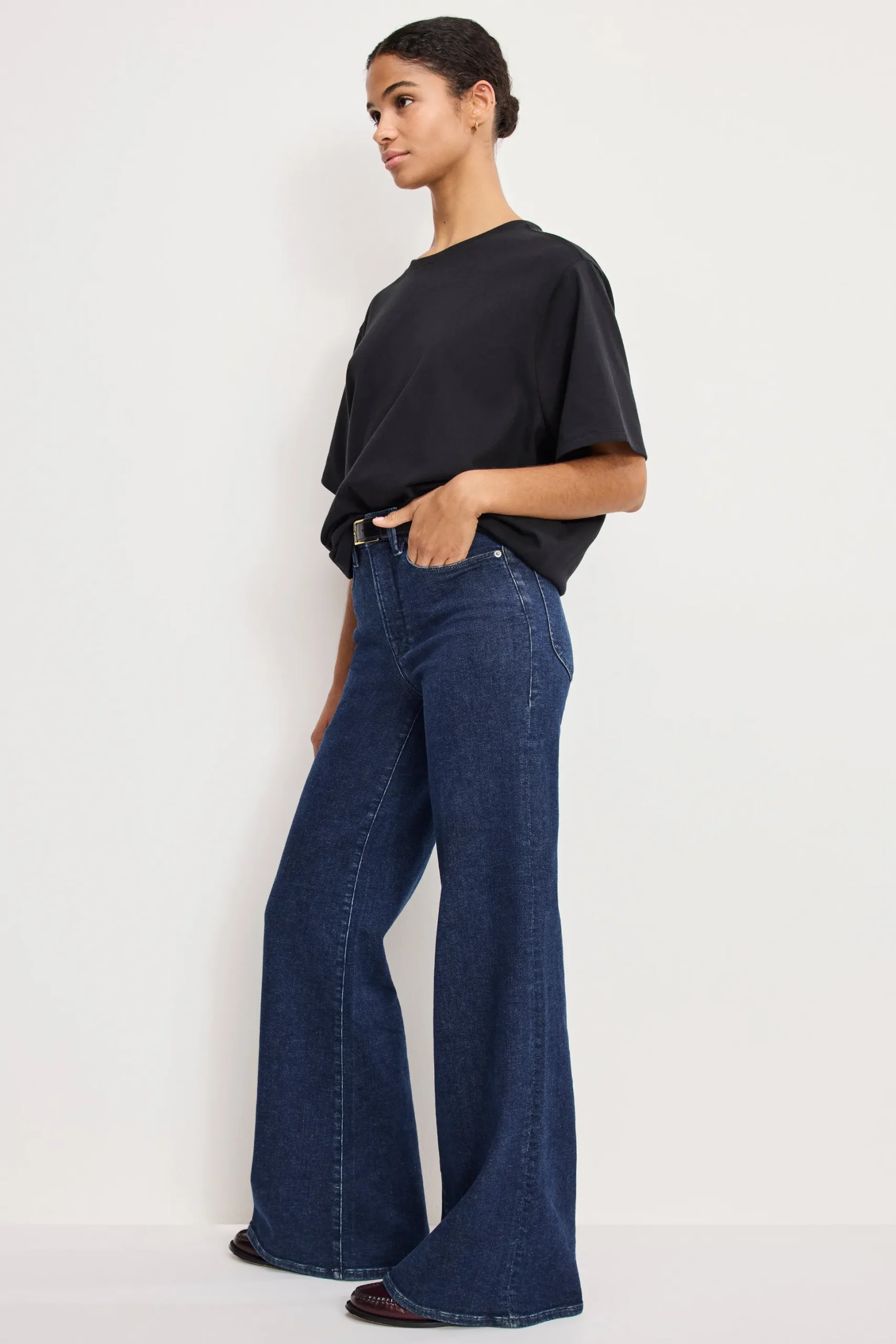 good waist palazzo jeans