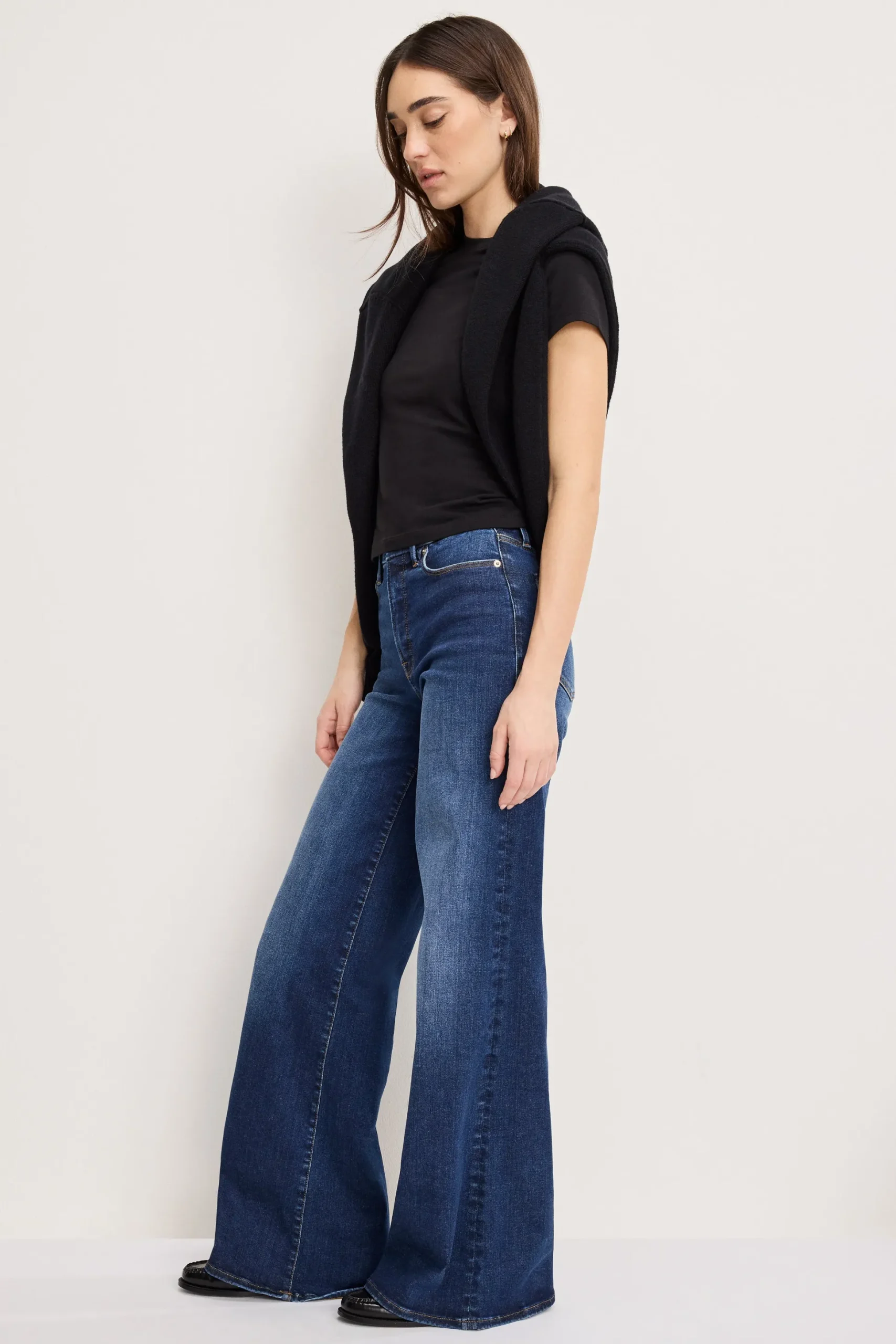 good waist palazzo jeans