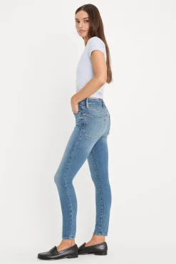 good waist skinny compression jeans