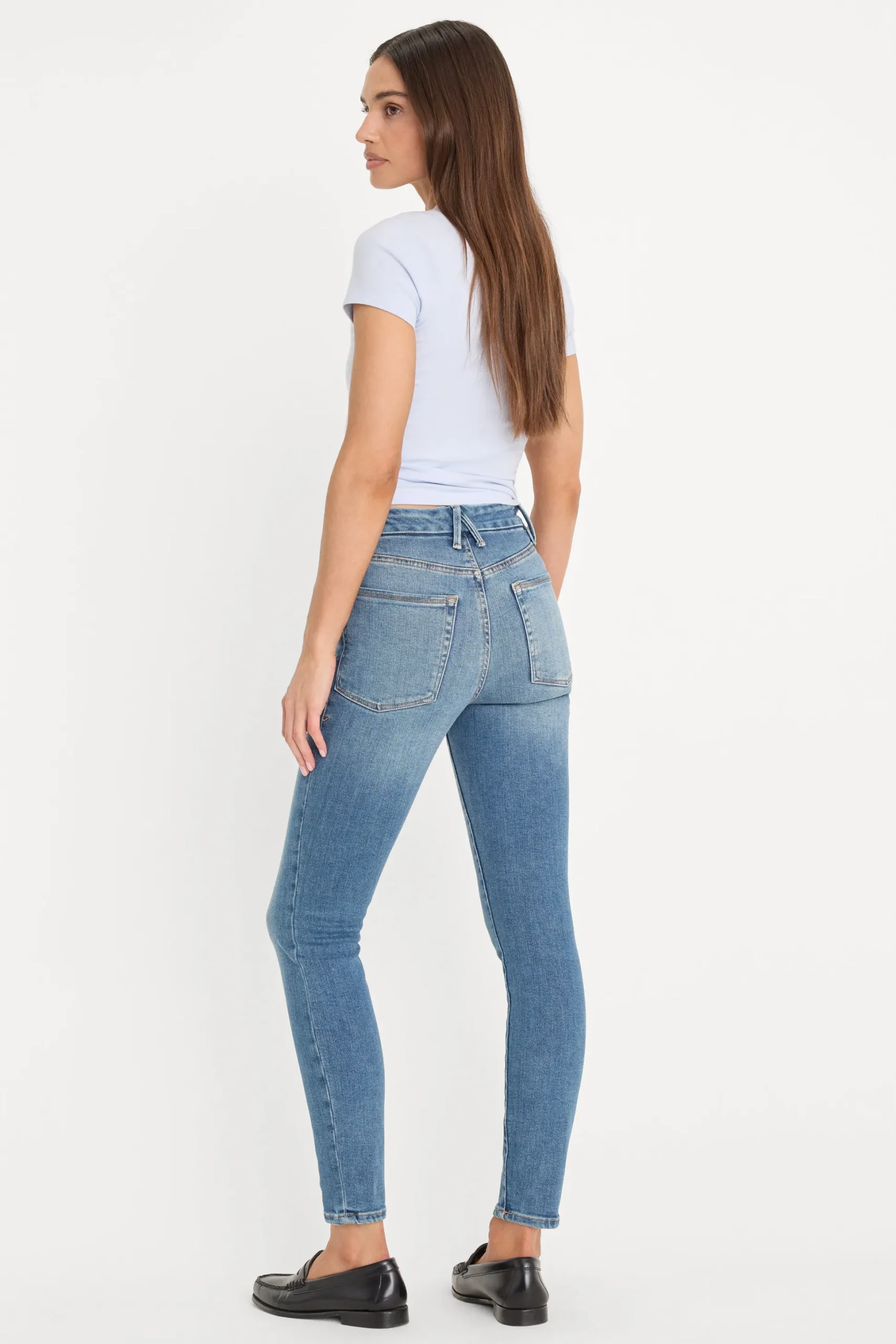 good waist skinny compression jeans