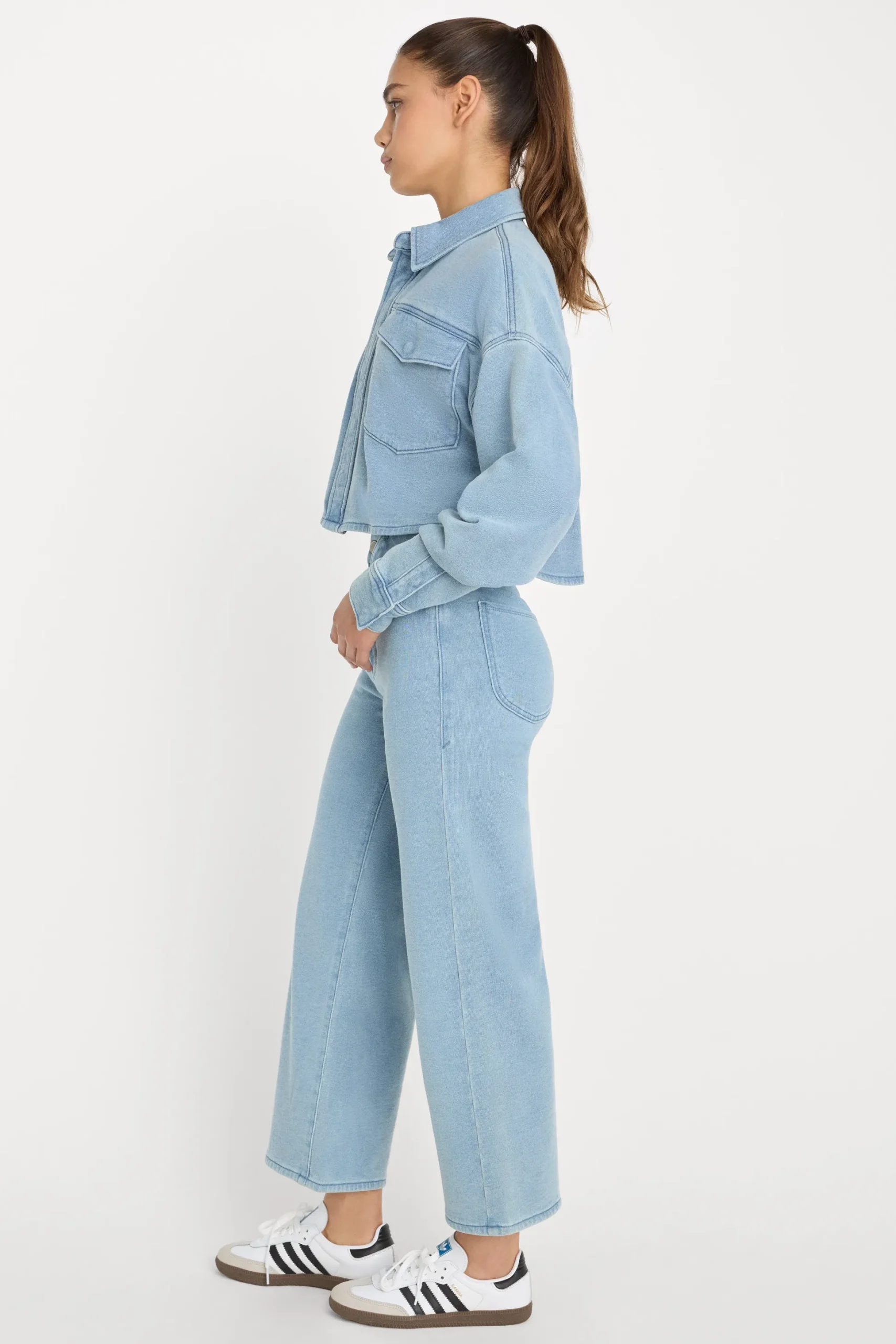 jeanius crop palazzo