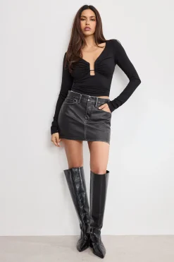 jersey u wire long sleeve top