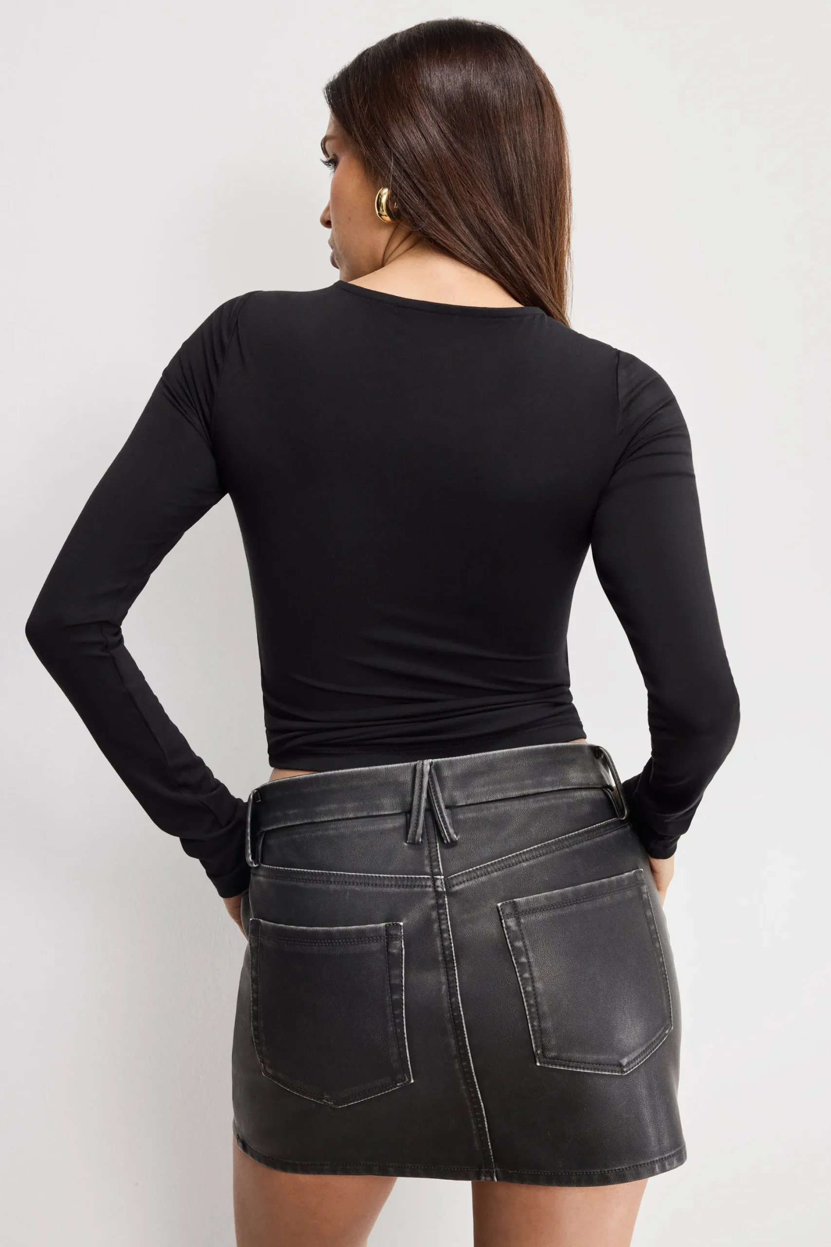 jersey u wire long sleeve top