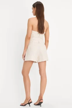 linen trouser shorts