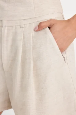 linen trouser shorts