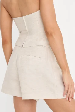 linen trouser shorts