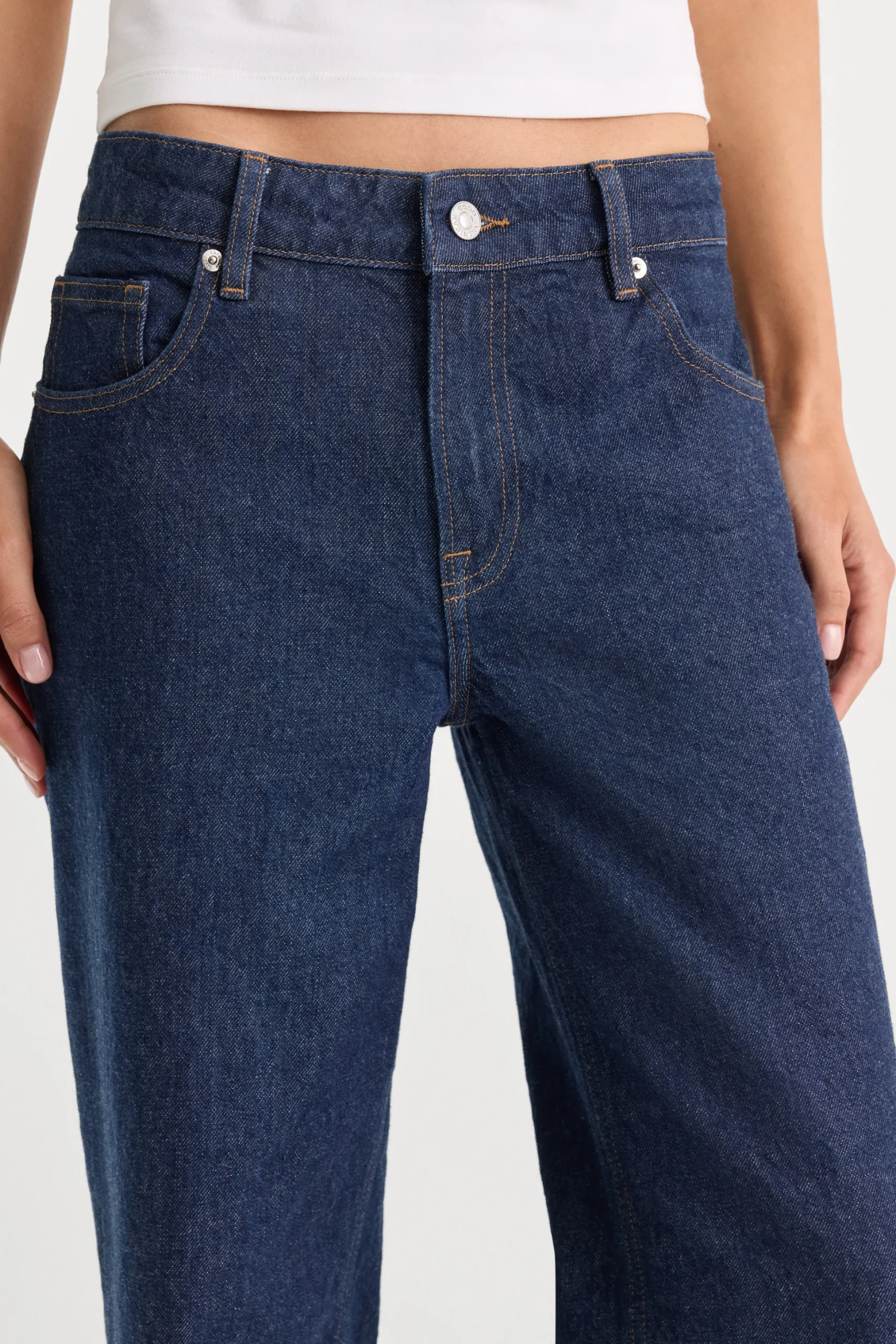 low relaxed straight jeans