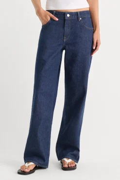 low relaxed straight jeans