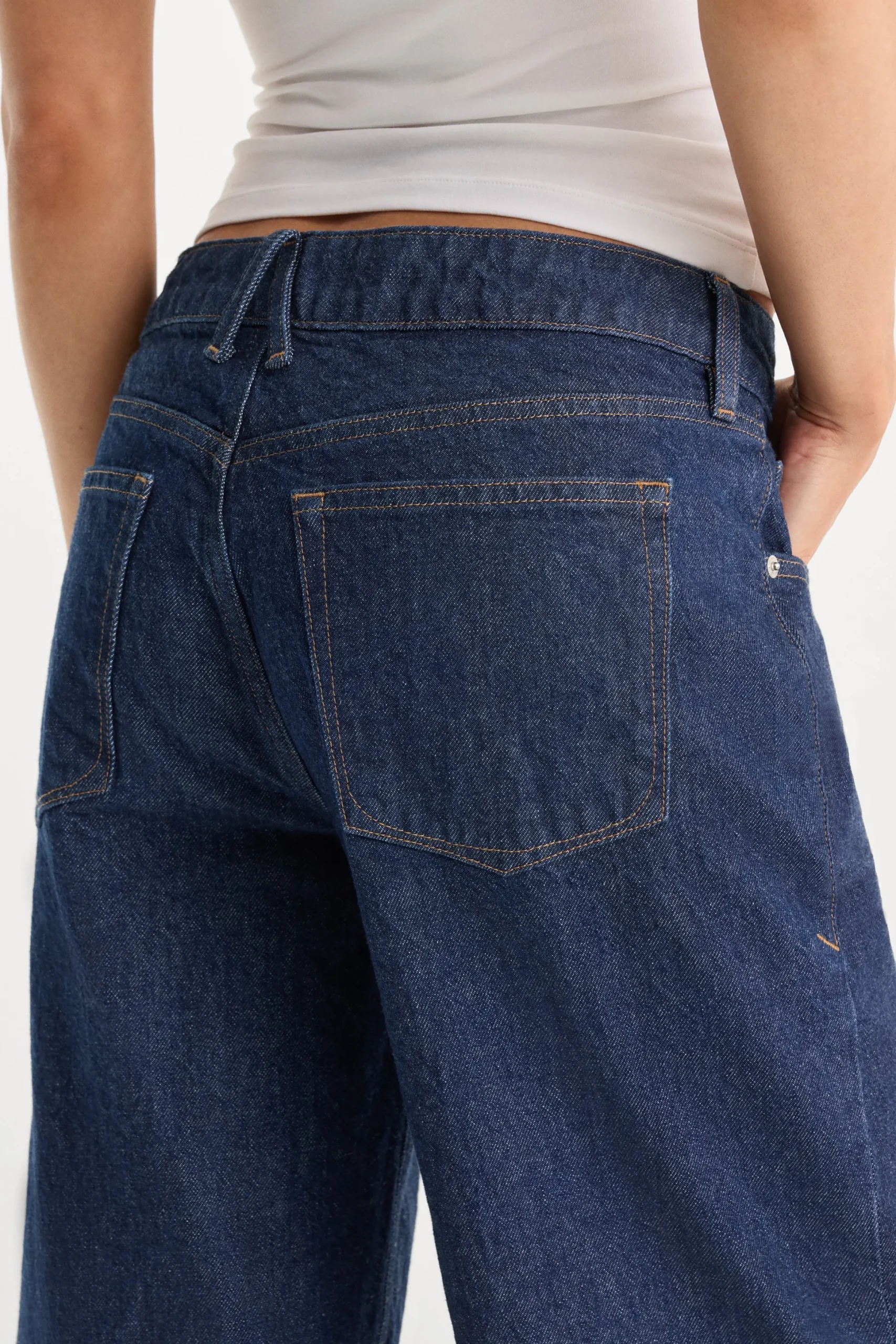 low relaxed straight jeans